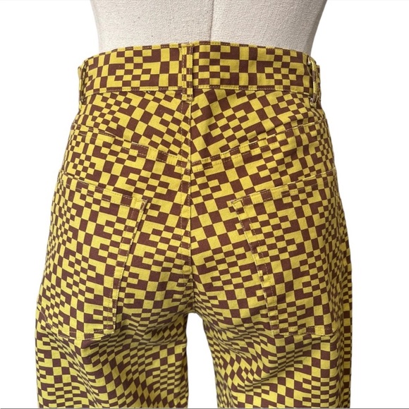 Miaou Fargo Pants in Yellow Checkered - Picture 7 of 8